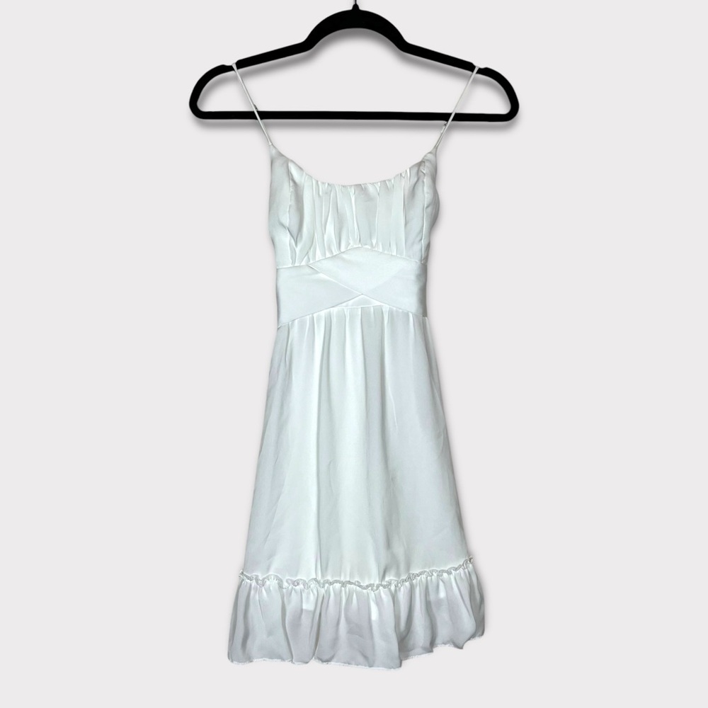 Angel Biba Mini Babydoll Dress Small Coquette Girlhoodcore Romantic Bridal White